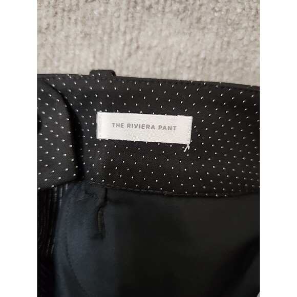 Ann Taylor Loft Julie Riviera Pants Womens 12 Black Polka Dots Ankle Stretch NEW - Picture 7 of 9